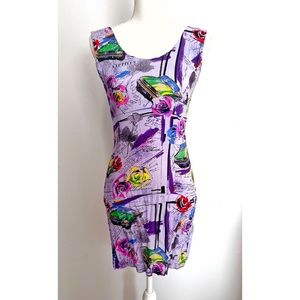 Jams World Vintage Purple Tank Mini dress Mustang Rose